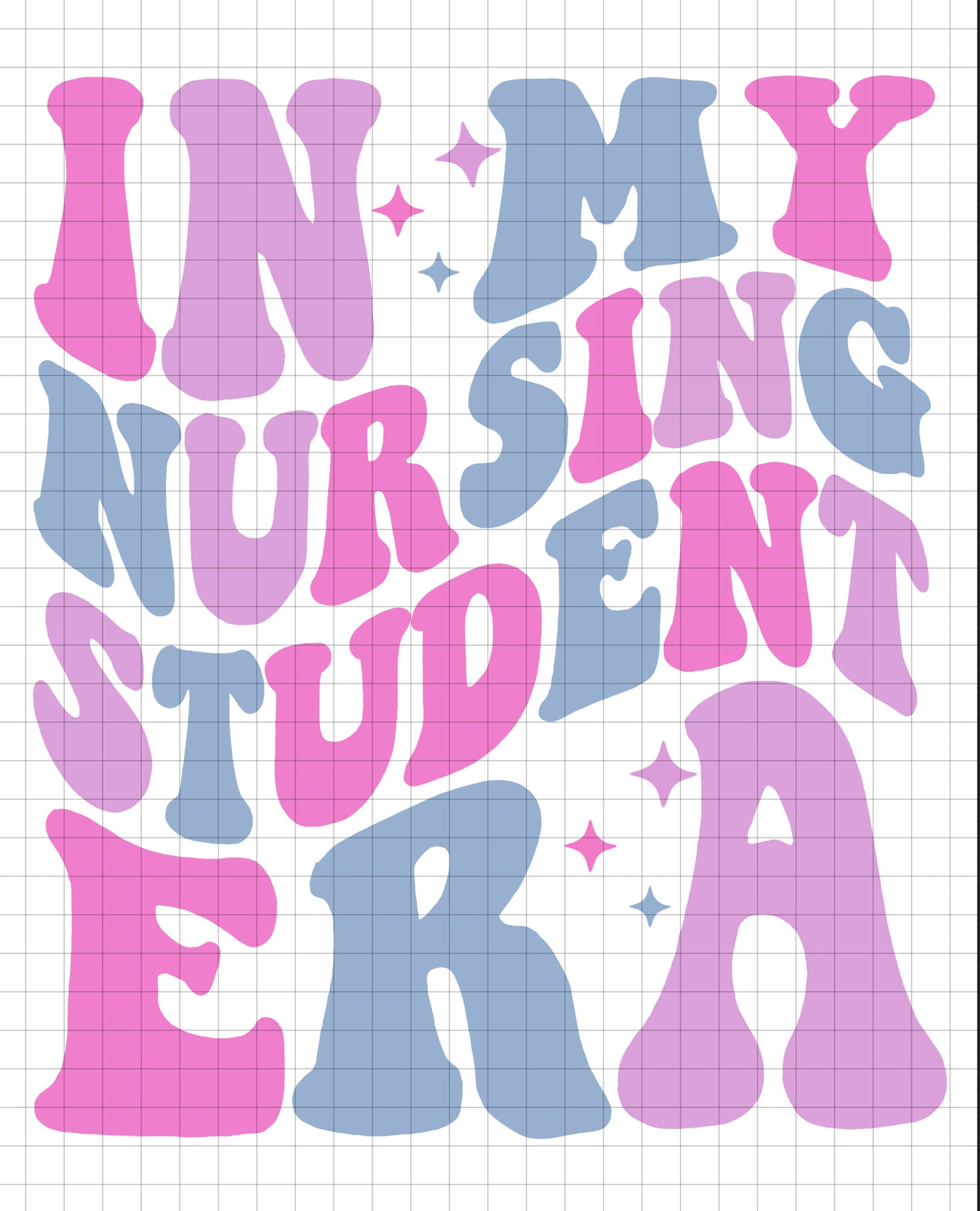 IN MY NURSING STUDENT ERA PINK AND PURPLE - transparent png file