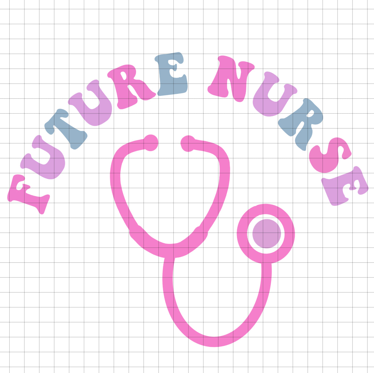 FUTURE NURSE CURVED - STETHOSCOPE - transparent png file