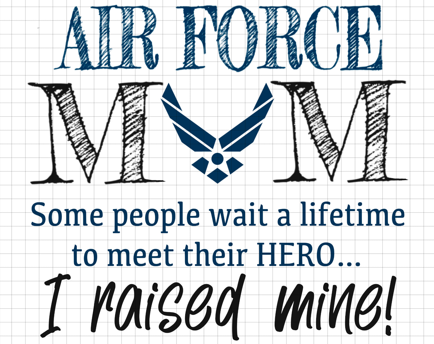 AIR FORCE MOM - transparent png file