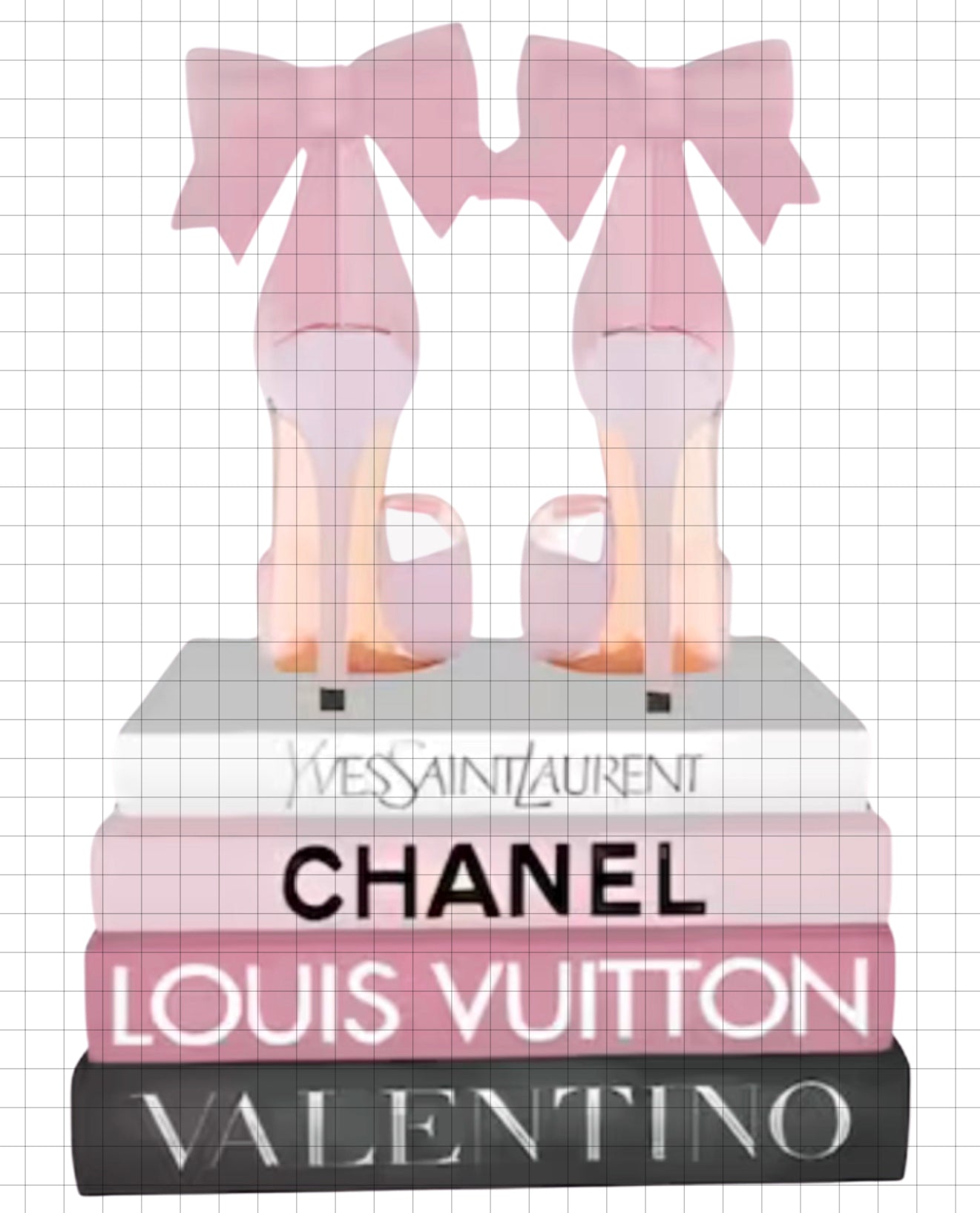 DESIGNER BOOKS AND HEELS - transparent png file