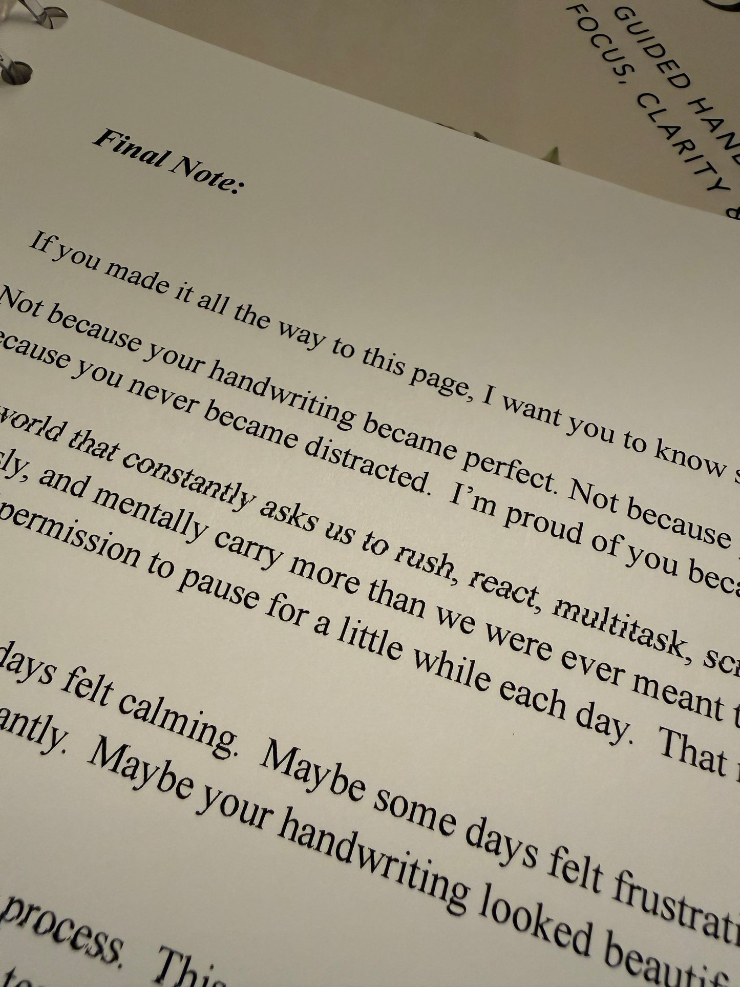 Stay Sharp: A Guided Handwriting Practice For Focus, Clarity & Mental Presence