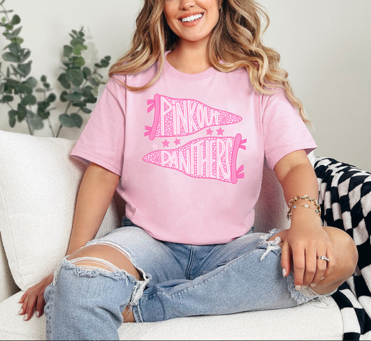Pink Out Panthers - Pennant Style png