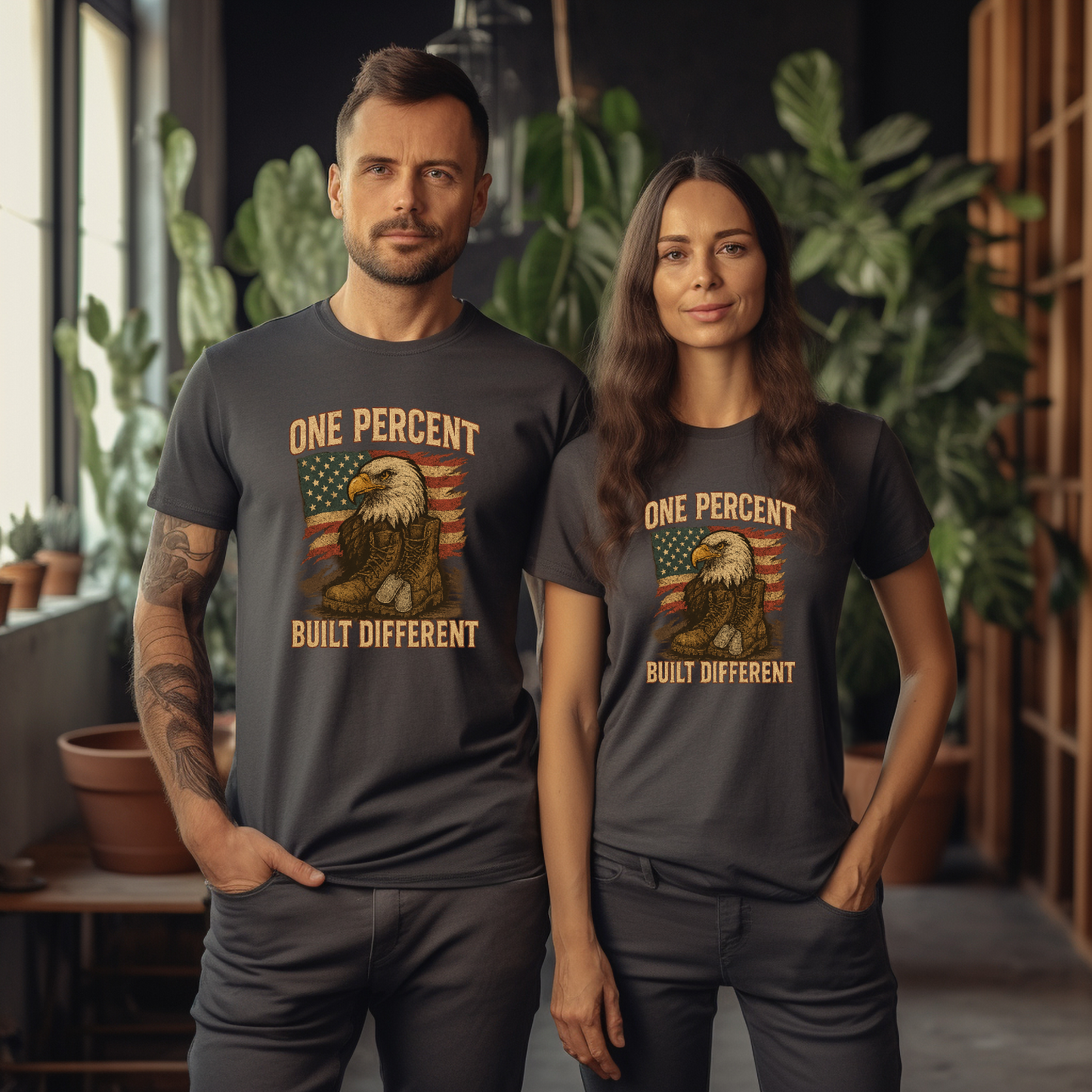 One Percent Built Different Tee by One Percent Apparel