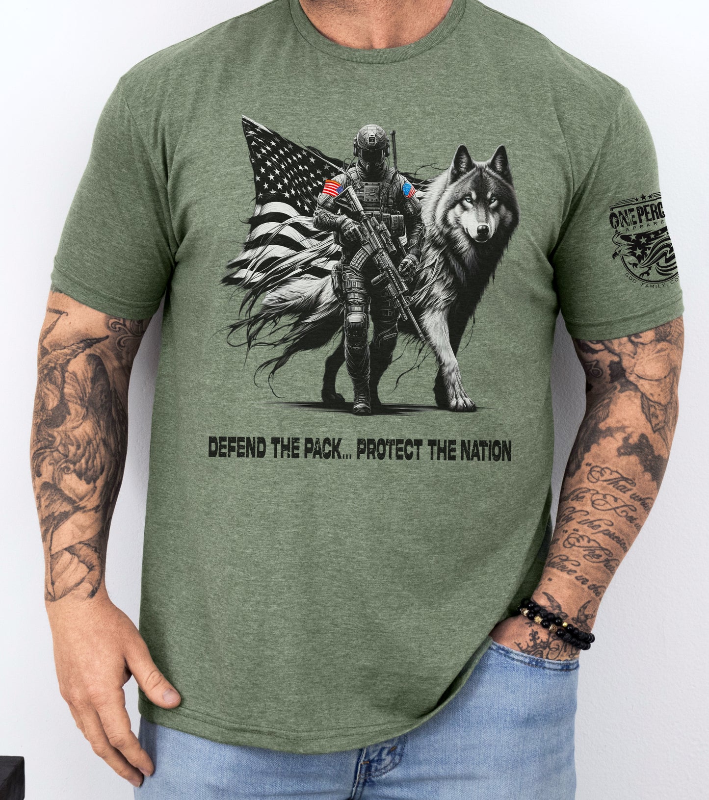 Defend the Pack Protect the Nation tee by One Percent Apparel