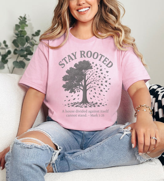 Stay Rooted Fall Faith tee