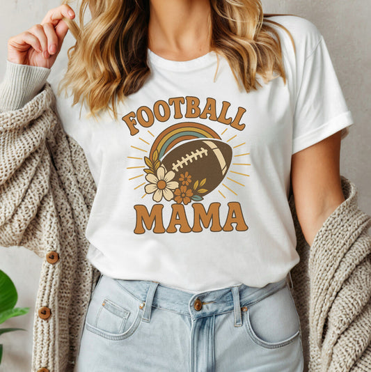 Football Mama Retro Tee - Vintage Boho Style