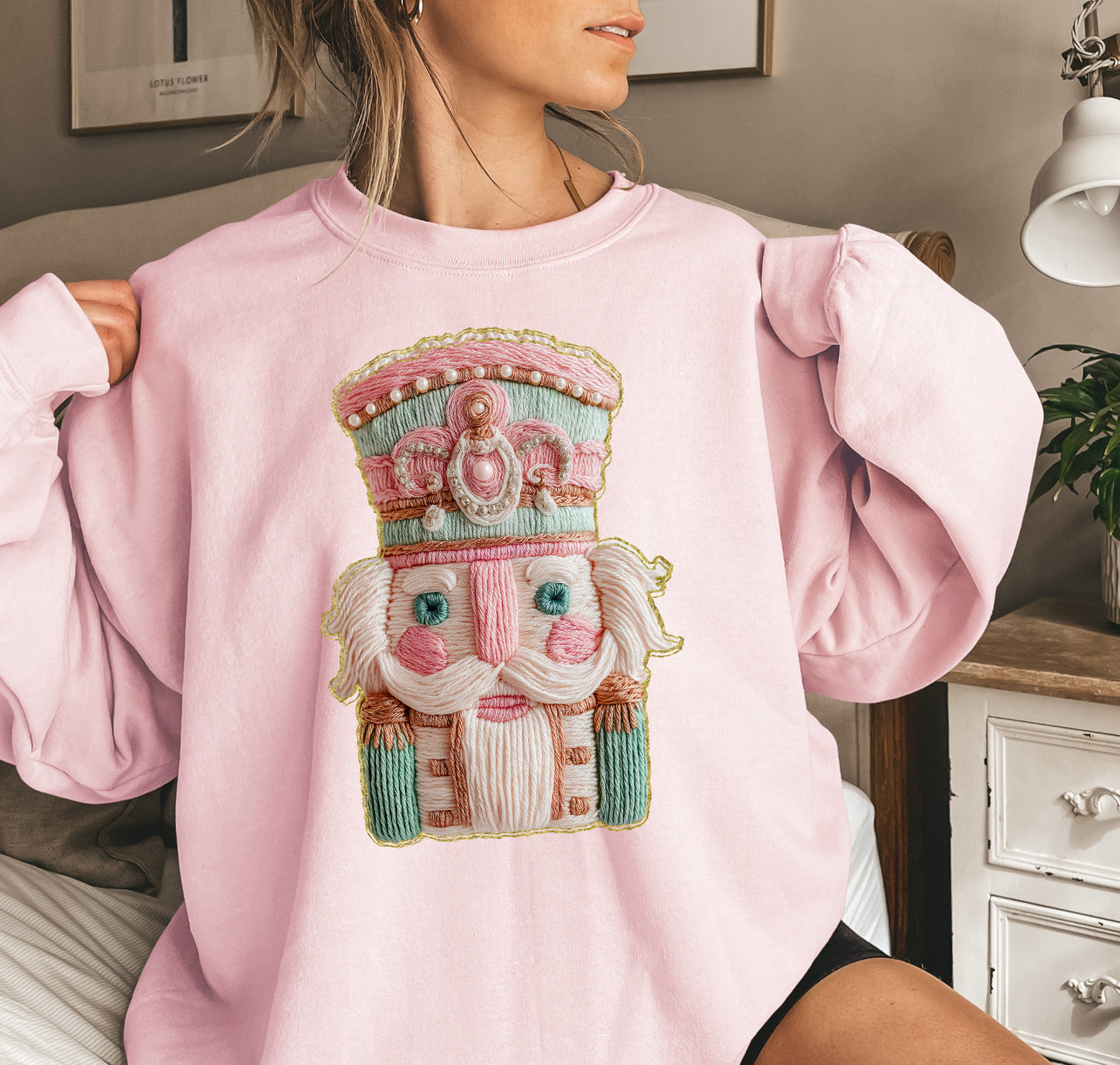 French Knot Nutcracker Crewneck Sweatshirt