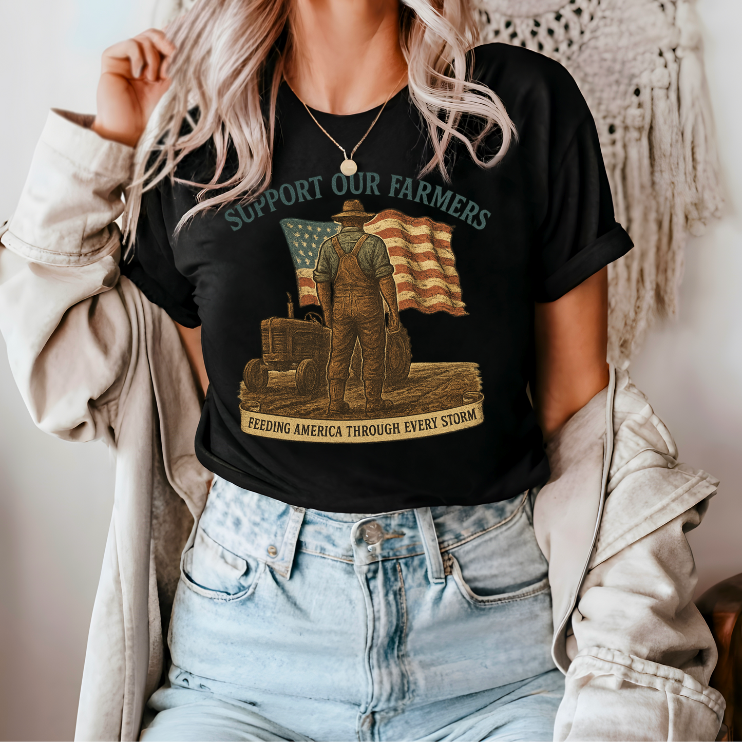 Support Our Farmers Tee — Feeding America Through Every Storm