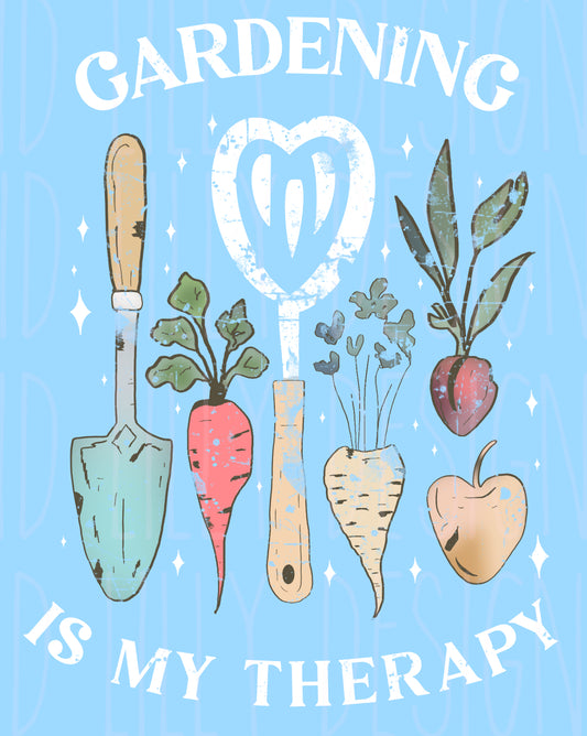 Gardening is My Therapy - transparent png file