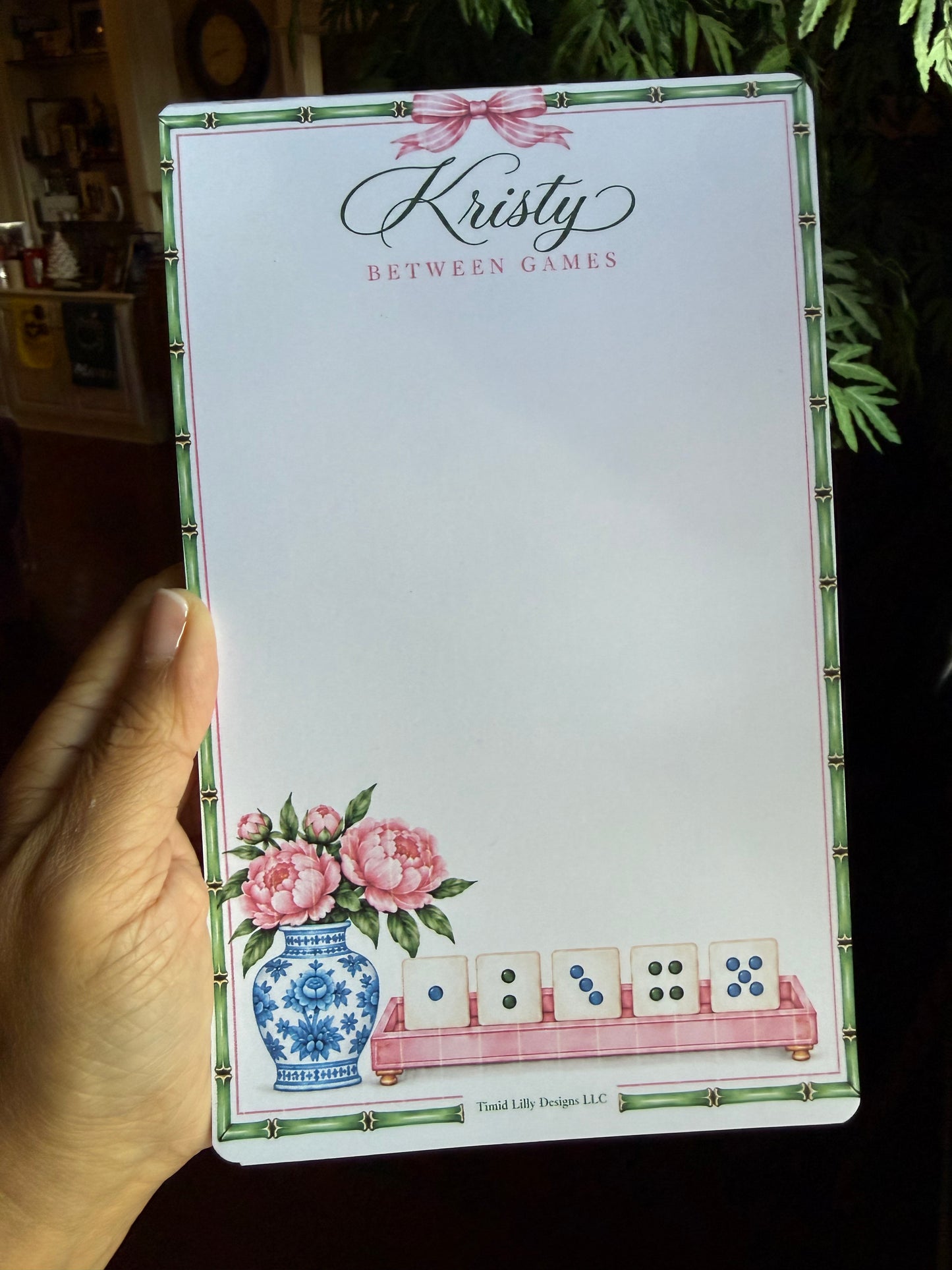 Between Games | Personalized Mahjong Notepad