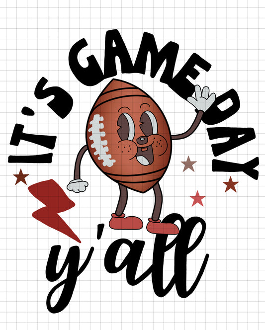 IT’S GAME DAY Y’ALL CUTE FOOTBALL - transparent png file
