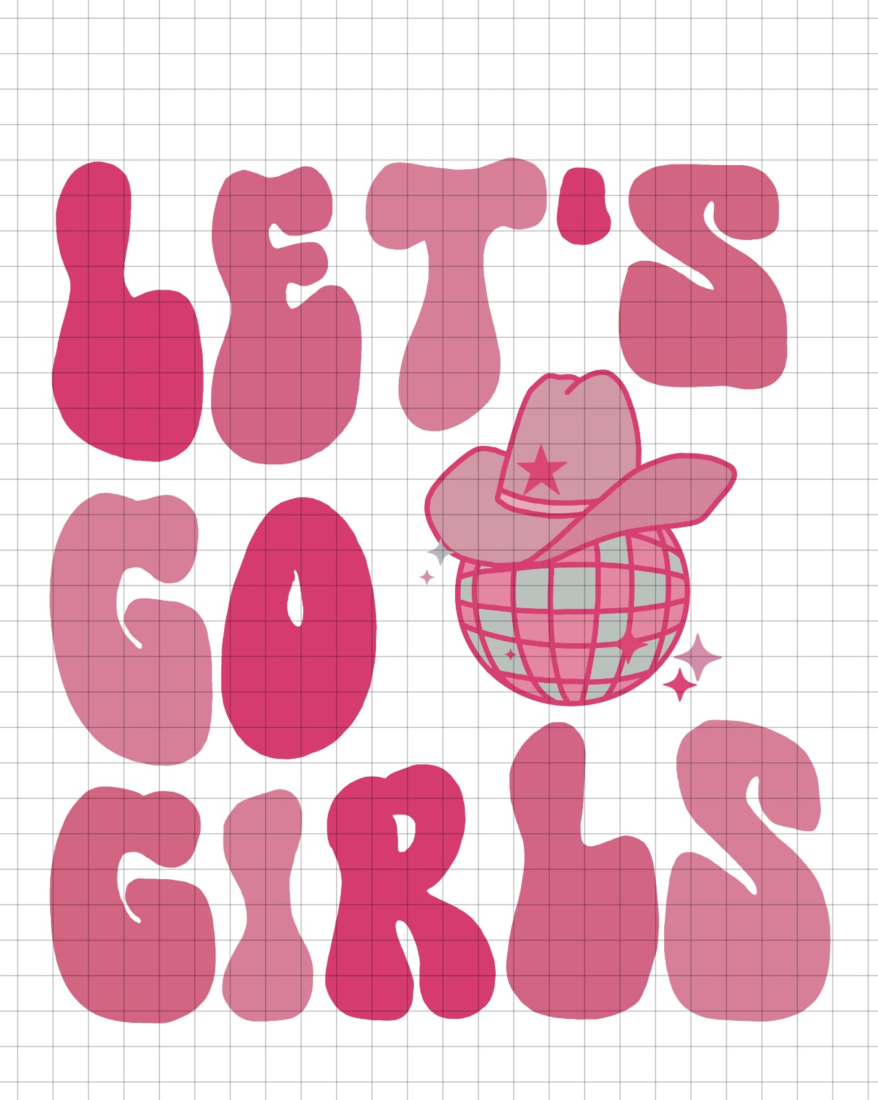 LET’S GO GIRLS PINK - transparent png file