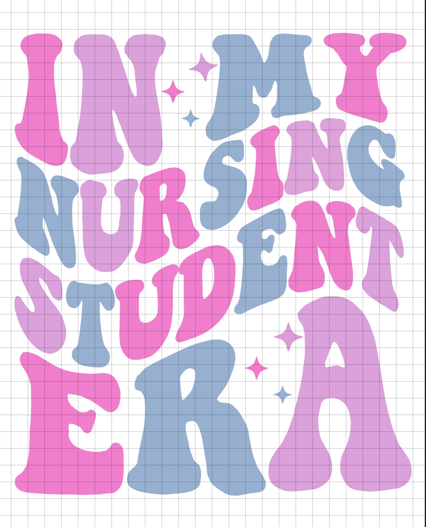 IN MY NURSING STUDENT ERA PINK AND PURPLE - transparent png file