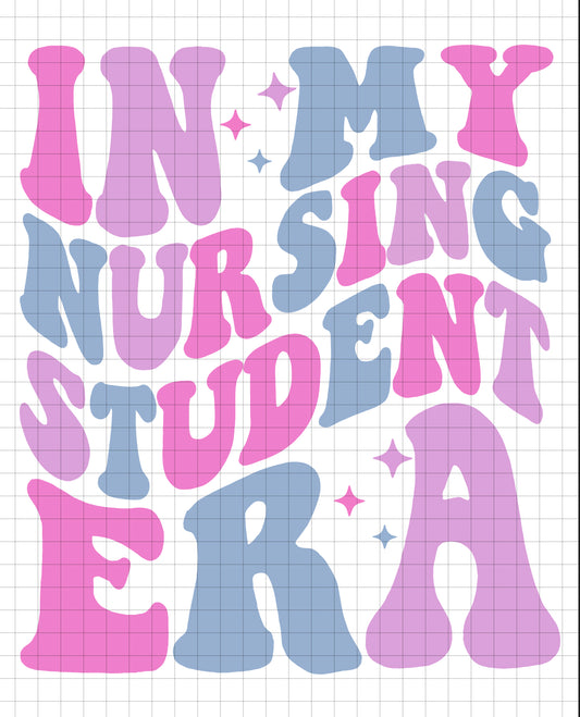 IN MY NURSING STUDENT ERA PINK AND PURPLE - transparent png file