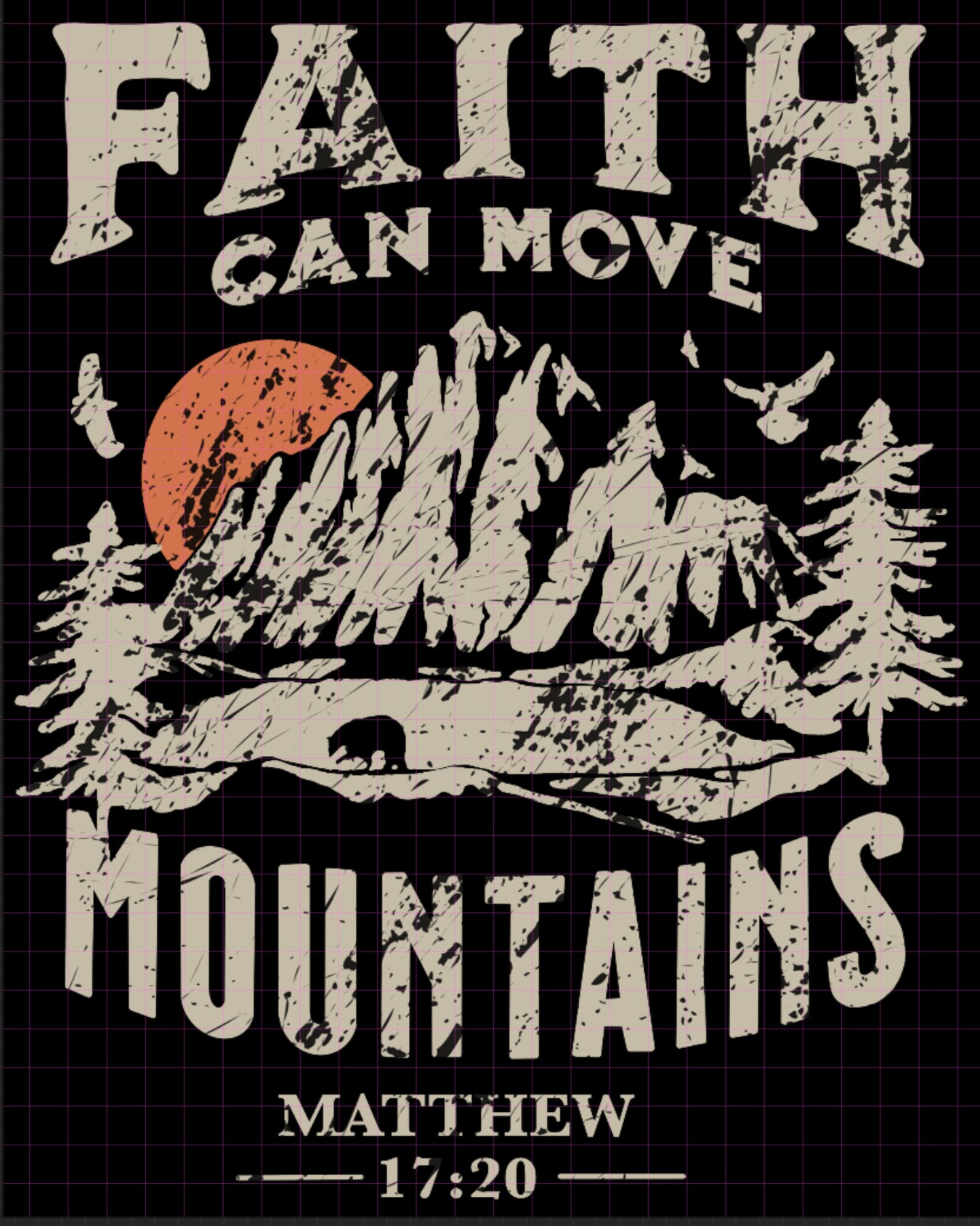 FAITH CAN MOVE MOUNTAINS - transparent png file