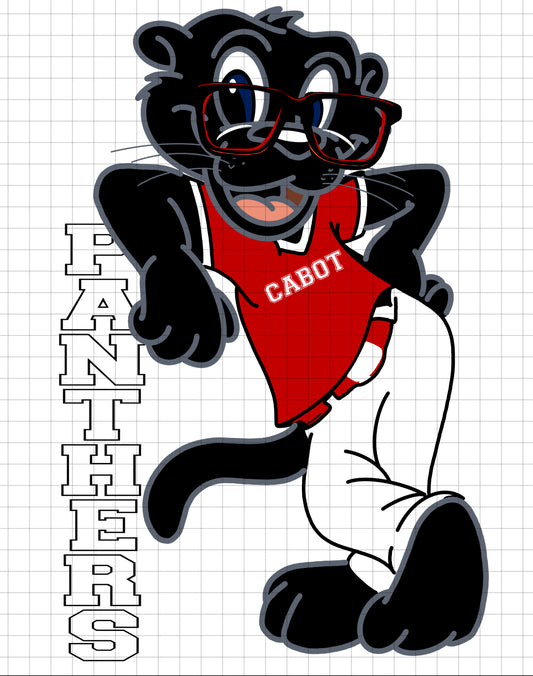 CABOT PANTHER WITH GLASSES - transparent png file