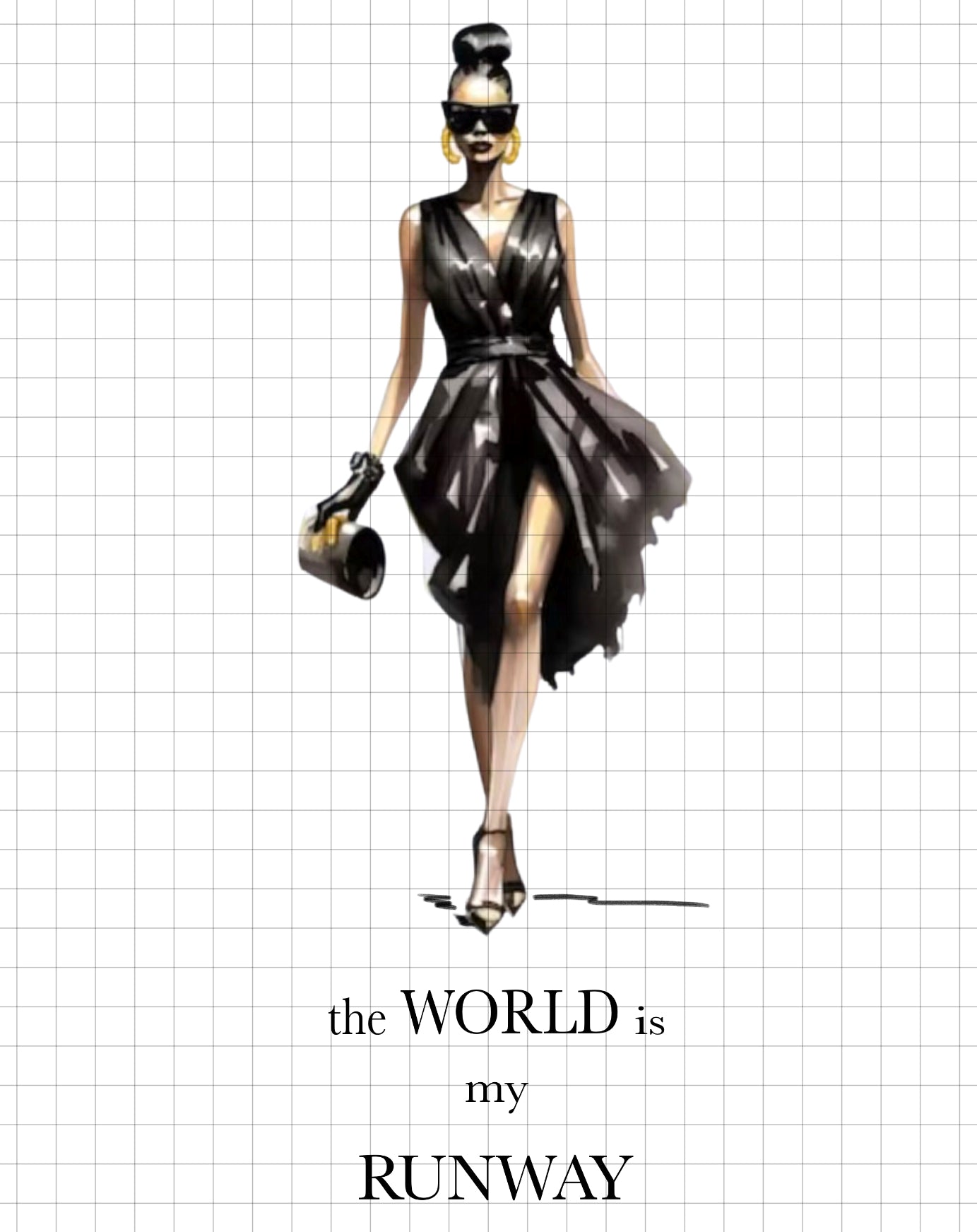 THE WORLD IS MY RUNWAY - transparent png file